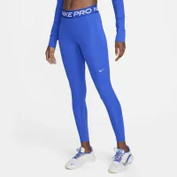 Nike Pro женская Mid-Rise Mesh-Paneled лосины синий