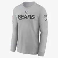 Chicago Bears Salute to Service Mascot Edge Legend чоловічі Nike NFL Long-Sleeve футболка колір сірий