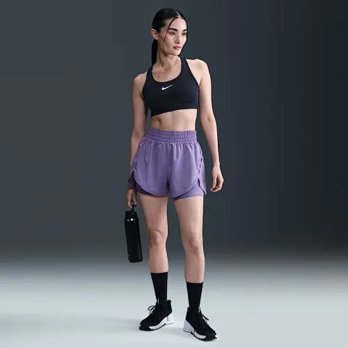 Nike One женская Dri-FIT 2-in-1 шорты цвет фиолетовый