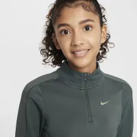 Nike Pro Girls' Therma-FIT 1/2-Zip Top колір зелений