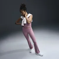 Nike Zenvy жіноча З високою талією Flaколір червоний лосіни колір фіолетовий