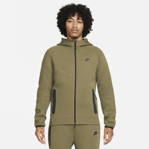 Nike Sportswear Tech Fleece Windrunner мужские Full-Zip Толстовка с капюшоном цвет зеленый