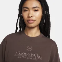 Nike Sportswear Heritage женская Boxy Tee цвет коричневый