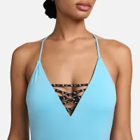 Nike Swim Sneakerkini 2.0 женская Cross-Back One-Piece Swimsuit синий