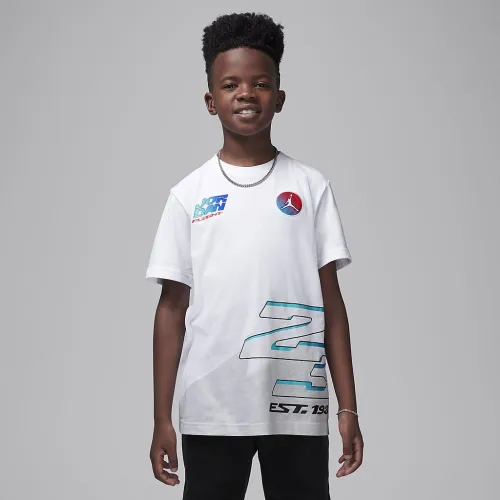 Nike Jordan Big детские Moto футболка цвет белый