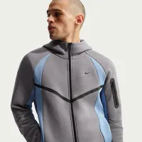 Nike Tech мужские Color-Block Full-Zip Fleece Windrunner Куртка цвет черный