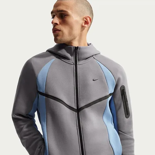 Nike Tech мужские Color-Block Full-Zip Fleece Windrunner Куртка цвет черный
