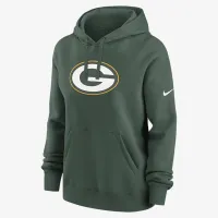 цвет зеленый Bay Packers Club женская Nike NFL Pullover Толстовка с капюшоном цвет зеленый