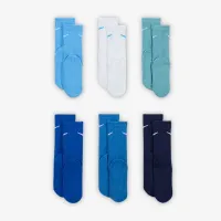 Nike Dri-FIT Performance Basics Big детские Crew носки (6 пары) синий