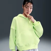 Nike Sportswear Phoenix Fleece женская Over-оверсайз Pullover Толстовка с капюшоном цвет зеленый