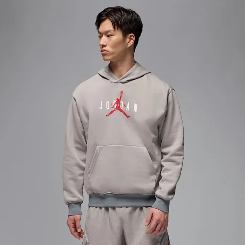 Nike Jordan Brooklyn Fleece мужские Pullover Толстовка с капюшоном цвет серый