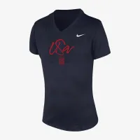 USWNT Legend Big дитячі (Girls') Nike Dri-FIT V-Neck футболка блакитний