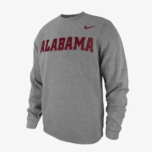 Alabama Club Fleece чоловічі Nike College Crew-Neck світшот колір сірий