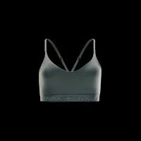 Nike Indy Light Support женская Padded Adjustable Sports Bra цвет зеленый