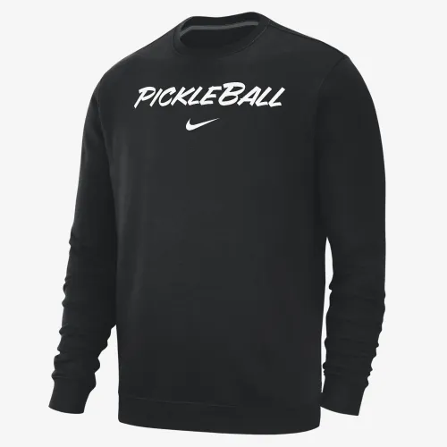 Nike Club Fleece чоловічі Pickleball Crew-Neck Pullover Top колір чорний