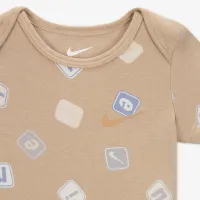 Nike Baby (0-9M) 2-Piece Printed Bodysuit набор цвет серый