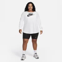 Nike Sportswear Club жіноча Long-Sleeve футболка (великі розміри) колір білий