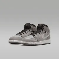 Nike Air Jordan 1 Mid Wings Big детские Кроссовки цвет серый