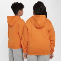 Nike Sportswear Club Fleece Big детские Pullover Толстовка с капюшоном (Extended Size) Orange