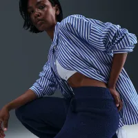 Nike Sportswear Phoenix Cozy Букле женская Slim Knit Pants синий