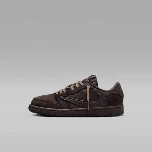 Nike Jordan 1 Low x Travis Scott Little дитячі Кросівки колір коричневий