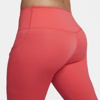 Nike Go женская Firm-Support Mid-Rise Full-Length лосины с карманамицвет красный