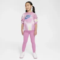 Nike Solarized Little детские Crew and лосины набор Pink