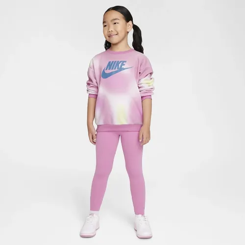 Nike Solarized Little детские Crew and лосины набор Pink