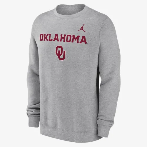 Nike Oklahoma Sooners Primetime Primary Stack чоловічі Jordan College Pullover Crew колір сірий