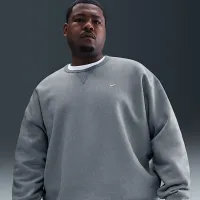 Nike Solo Swoosh мужские Fleece Crew цвет серый
