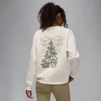 Nike Jordan Brooklyn Fleece женская Crew-Neck Pullover цвет белый