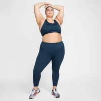 Nike Swoosh Medium Support женская Padded Sports Bra (большие размеры) синий