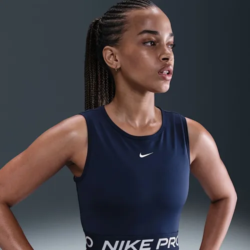 Nike Pro жіноча Dri-FIT Cropped Tank Top блакитний