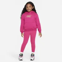 Nike Sportswear Club Fleece Holiday Shine Толстовка с капюшоном Little Kids Толстовка с капюшоном Pink