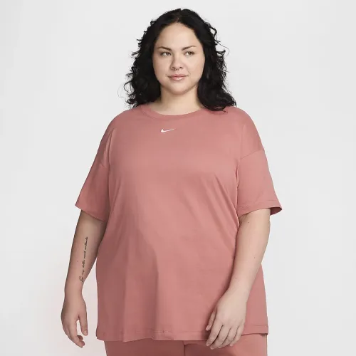 Nike Sportswear Essential жіноча футболка (великі розміри) Pink