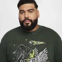 Nike чоловічі Max90 баскетбольні футболка колір зелений