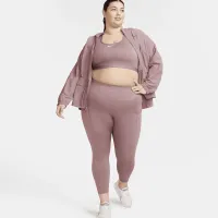 Nike Go женская Firm-Support С высокой Талией 7/8 лосины с карманами(большие размеры) цвет фиолетовый