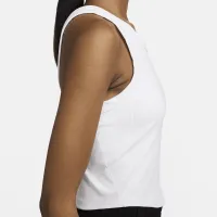 Nike One Fitted жіноча Dri-FIT Strappy Cropped Tank Top колір білий
