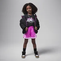 Nike Jordan Little дитячі Push Through Graphic футболка колір чорний