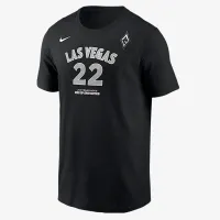A'ja Wilson Las Vegas Aces чоловічі Nike WNBA футболка колір чорний