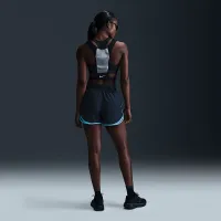 Nike Tempo женская Dri-FIT Mid-Rise Brief-Lined Running шорты синий