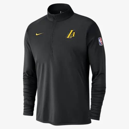 Los Angeles Lakers City Edition чоловічі Nike Dri-FIT NBA 1/2-Zip Long-Sleeve Top колір чорний