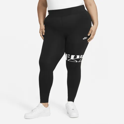 Nike Sportswear Leg-A-See женская С высокой Талией 7/8 лосины (большие размеры) цвет черный