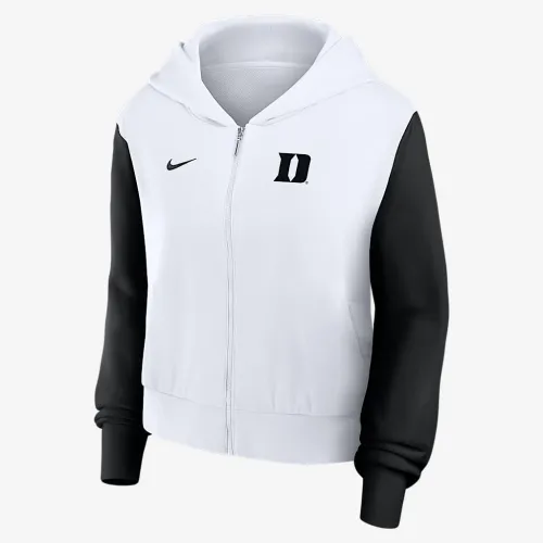 Duke Athletic Prep Colorblocked Script Women’s Nike College Full-Zip Толстовка с капюшоном цвет белый