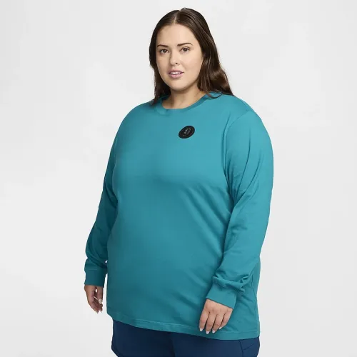 Nike Sabrina жіноча Long-Sleeve баскетбольні футболка (великі розміри) блакитний
