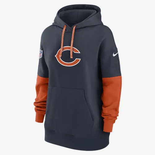 Chicago Bears Sideline Essential женская Nike NFL Pullover Толстовка с капюшоном синий