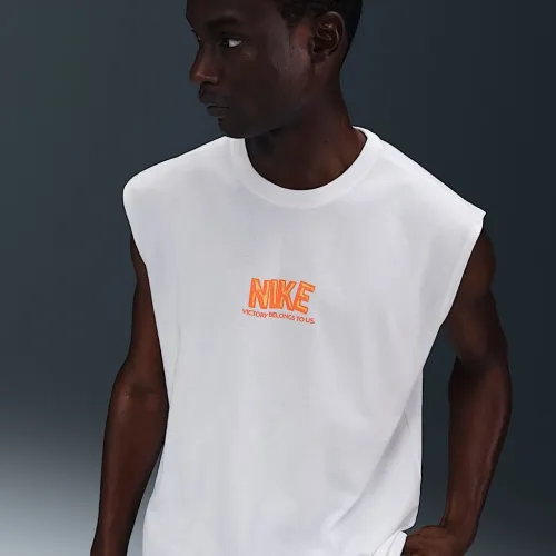 Nike чоловічі Sleeveless Fitness футболка колір білий