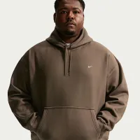 Nike Solo Swoosh мужские Pullover Толстовка с капюшоном цвет коричневый