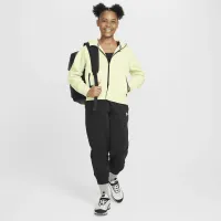 Nike Sportswear Tech Fleece Big детские (Girls') Full-Zip Толстовка с капюшоном (Extended Size) цвет зеленый