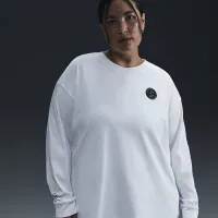 Nike Sabrina жіноча Long-Sleeve баскетбольні футболка (великі розміри) колір білий